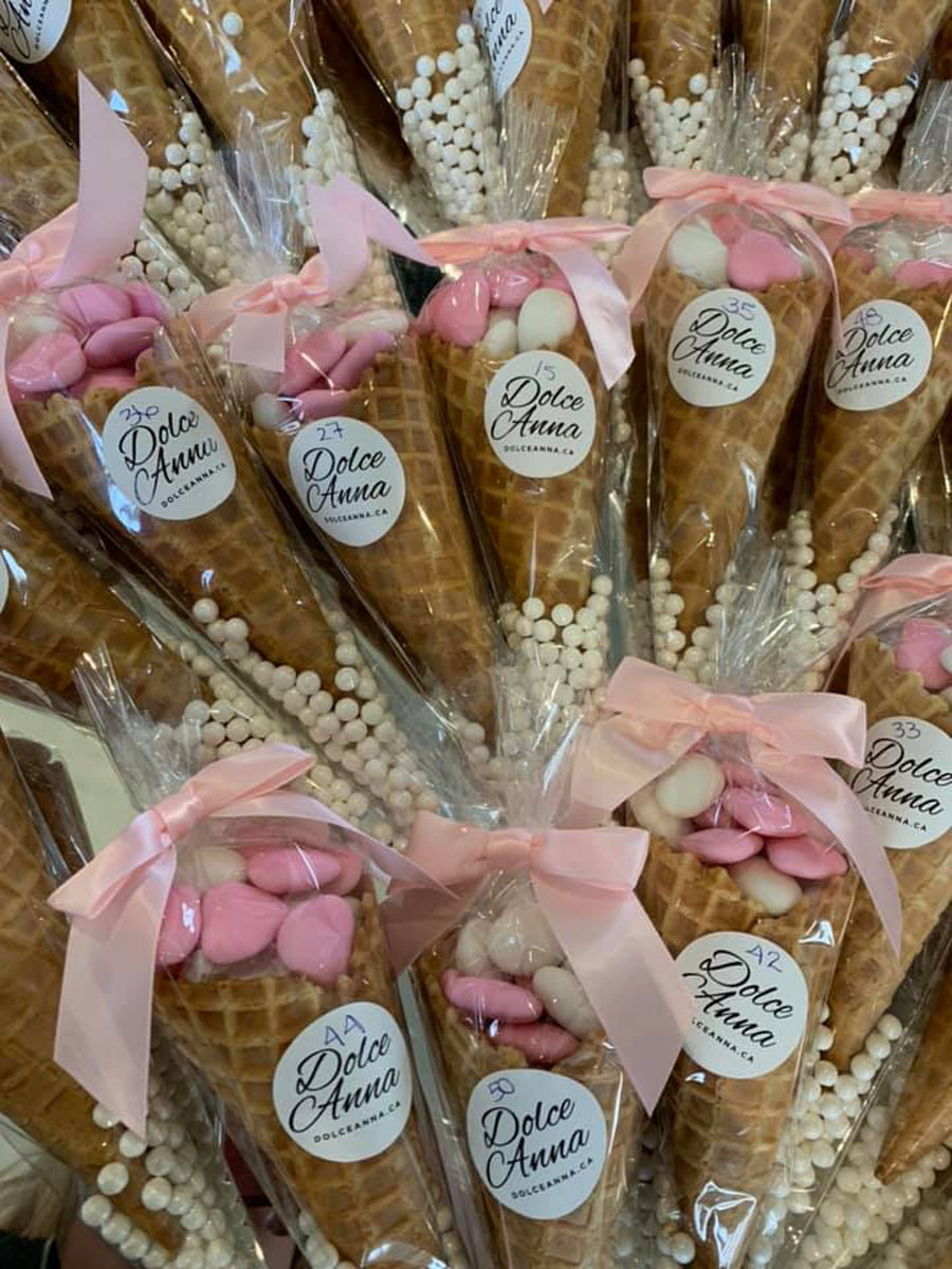 Confetti cone wraffle