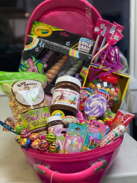 Kids travel suitcase basket