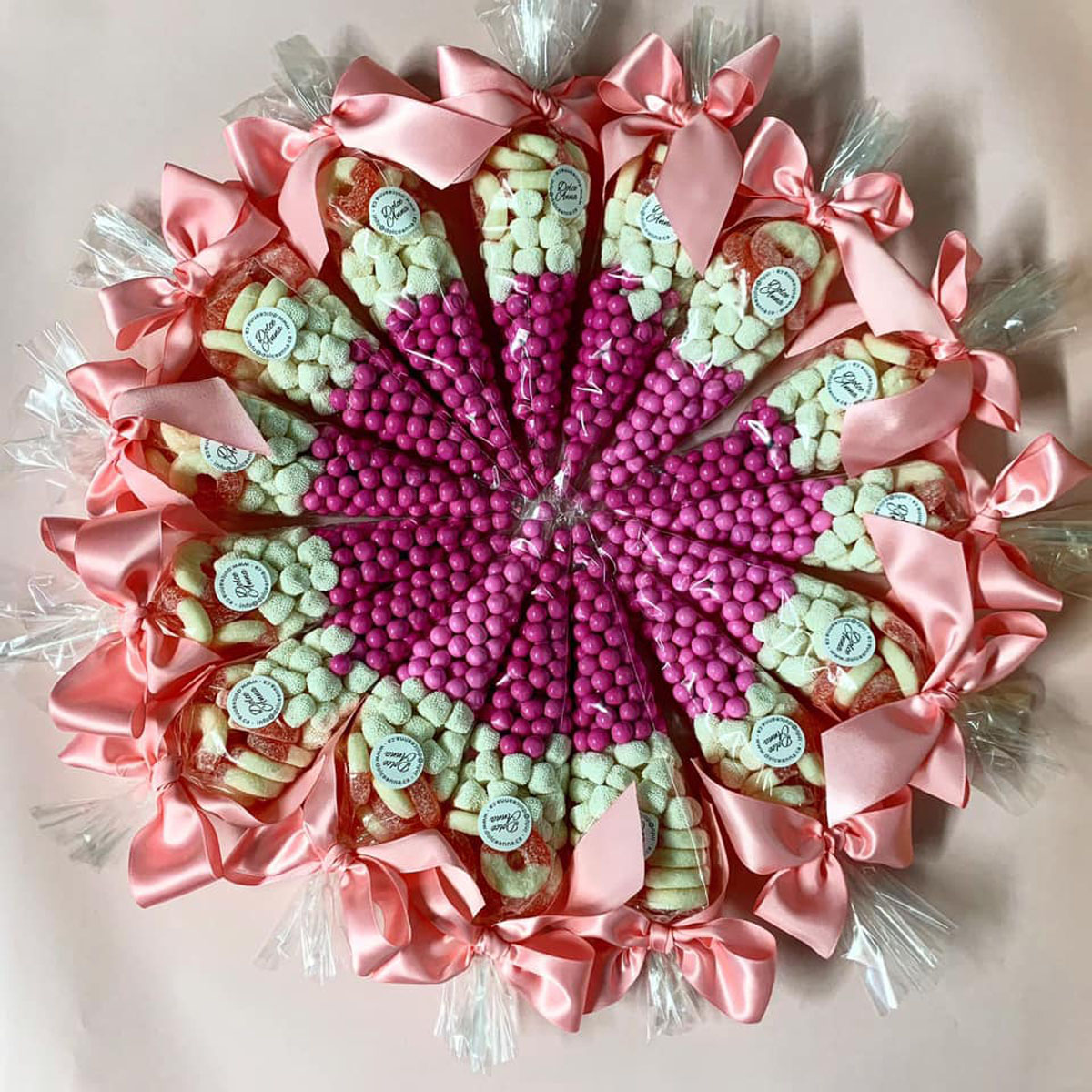 Pink candy cone